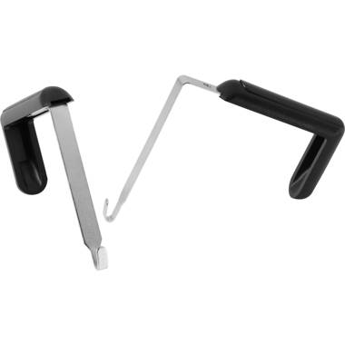 Permastik Large Removable Modern Hooks, Holds 3.3 lbs Each, 6 Count, Matte Black