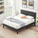 Kempst Upholstered Platform Bed Frame/Mattress Foundation with Height Adjustable Headboard