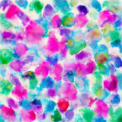 Deramo Amy Sia Amaris Magenta Aqua by Amy Sia - Wrapped Canvas Print