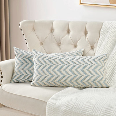 Chevron Rectangular Lumbar Cushion Cover