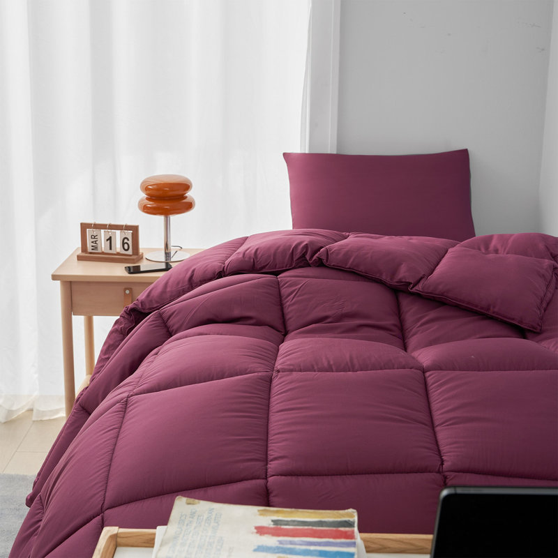 Ensemble d'édredon surdimensionné Sata Panda, Édredon simple extra long + 1 pièce supplémenta, Rouge
