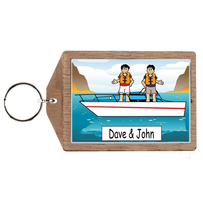 Bateau personnalisé - Porte-clés mâle et mâle