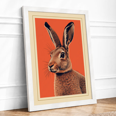 Portrait of a Hare Botanical - Framed Print