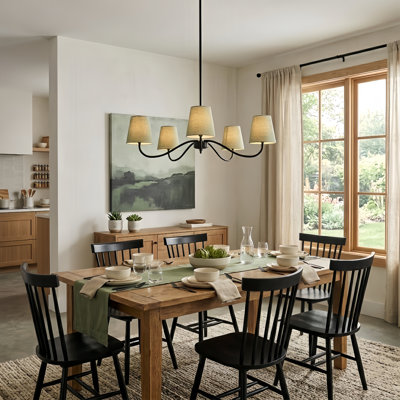 Wrought Iron 5-Light Chandelier