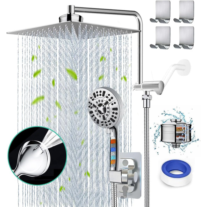 Pomme de douche à pluie double 1,75 GPM GPM