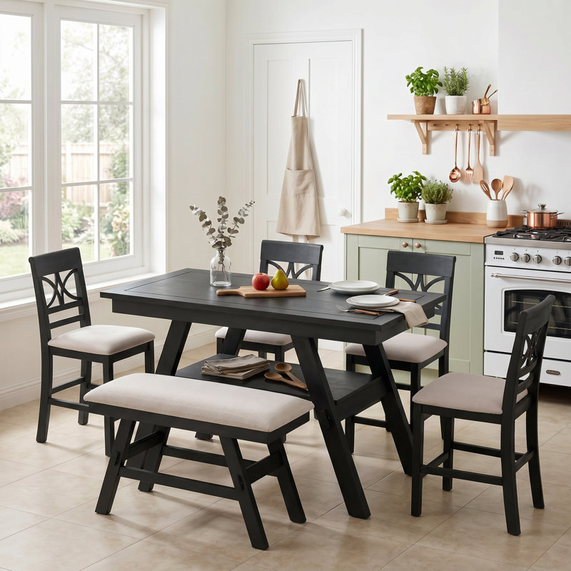Dining Table Sets(must Include Both Table And Chair) With Storage Wood Rustic