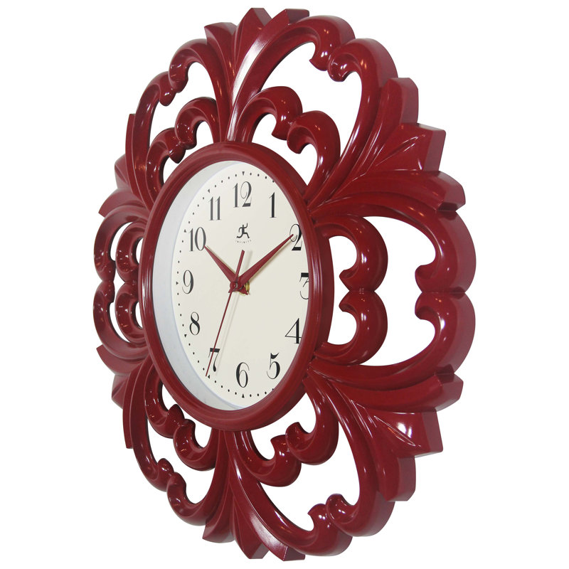Horloge murale 15,5 po Siebeld, Rouge