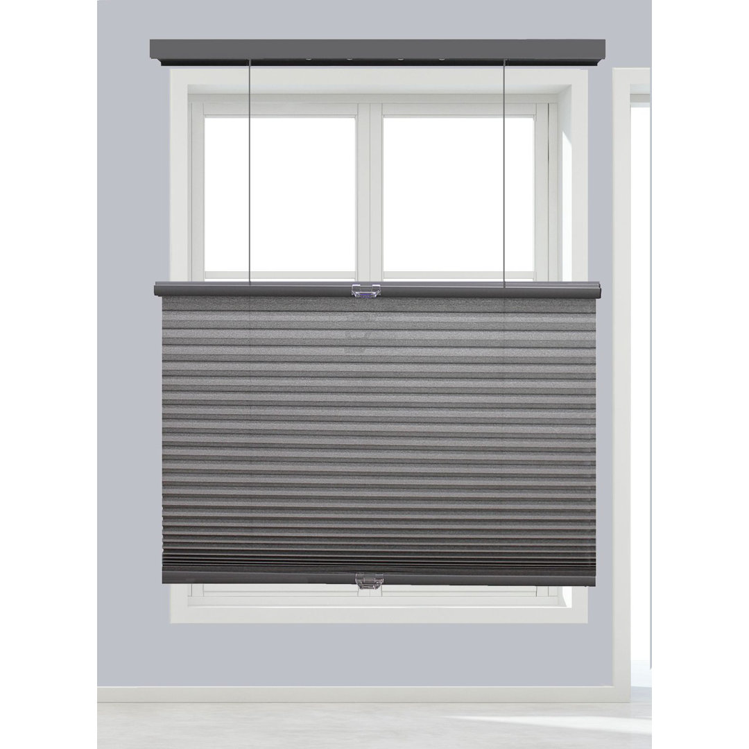 Linen Avenue Cordless Cellular Top Down Bottom Up Light Filtering Shade Dark Grey (Arrives 1/4" Narrower) Linen Avenue 