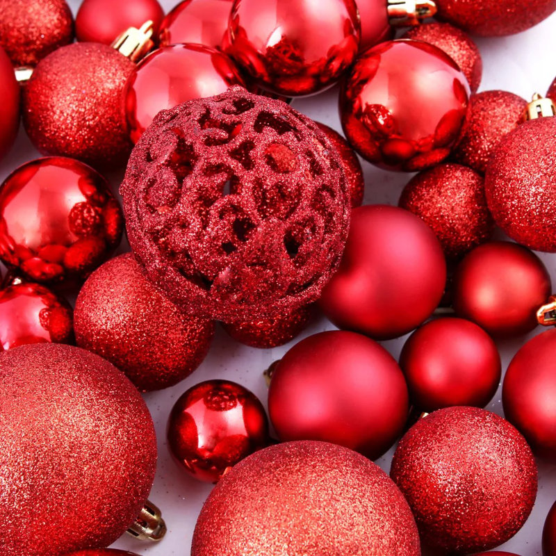 Solid Colour 节日装饰品 Bauble, Red