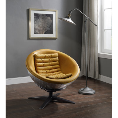 Roxana Upholstered Swivel Accent Chair