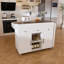 74.8" Kitchen Island With Extendable Dining Table & Power Outlet - Rolling Storage Cart On Wheels With 3 Drawers & 2 Door Cabinet For Dining Room