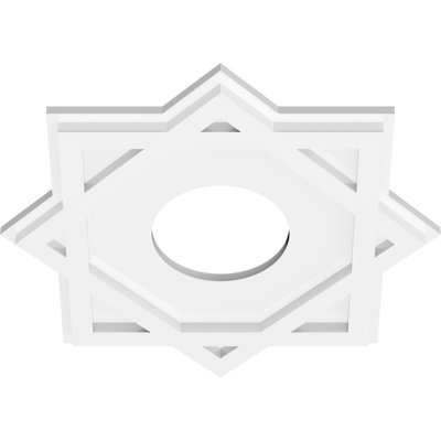 16"OD x 5"ID x 8 3/4"C x 1"P Axel Architectural Grade PVC Contemporary Ceiling Medallion