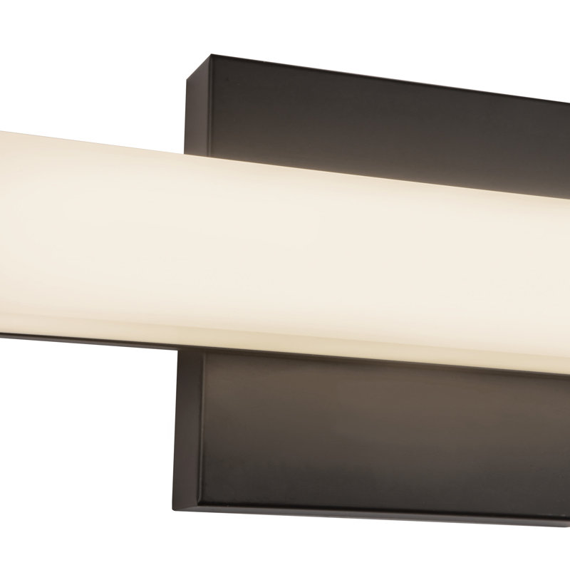 Geri 12-in Black dimmable LED Wall Sconce, Matte Black, 12-in