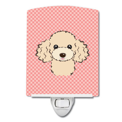 Checkerboard Wirehaired Dachshund Ceramic Night Light