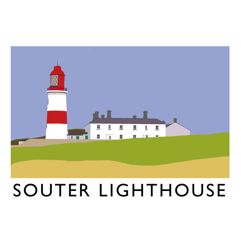 Souter Lighthouse 2 1 Piece Wall Art, 40 cm H x 50 cm W x 1 cm D, No Frame
