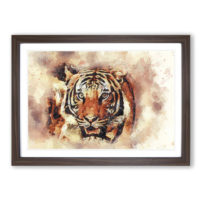 Tiger in Abstract - Picture Frame Painting Print
