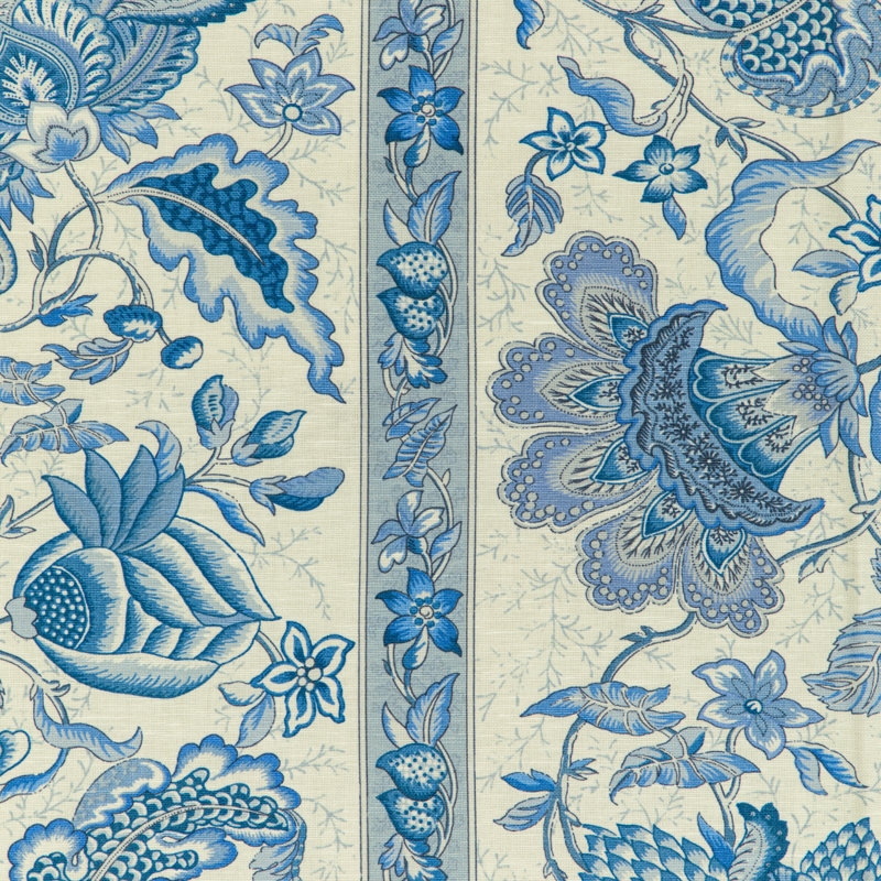 Louverne Montflours Print Fabric, Blue