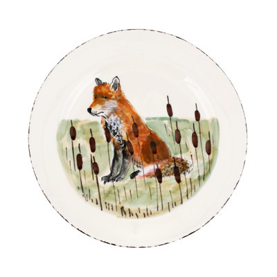 Wildlife Handmade Terra Bianca Dinner Plate