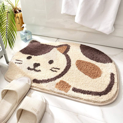 Cute Design Cat Painting Bath Mat Door Mat Dry Carpet