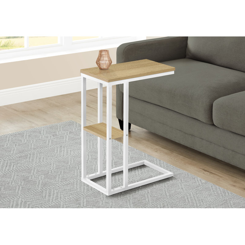 Shem End Table, Beige, 25.25" H x 10.25" W x 18.25" D