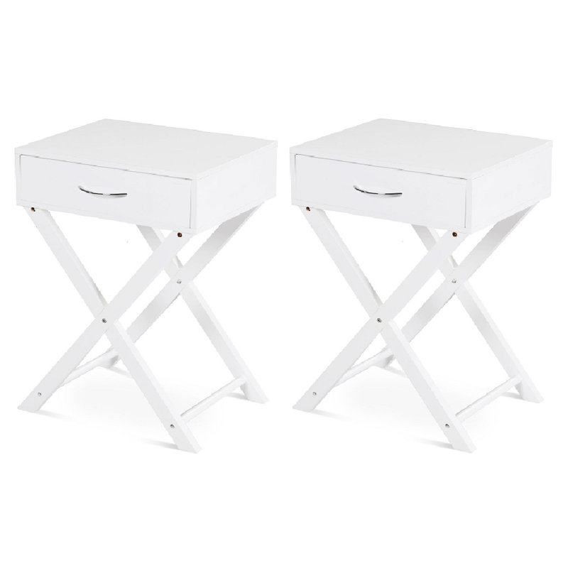Neyo 16'' W Nightstand, White, 2