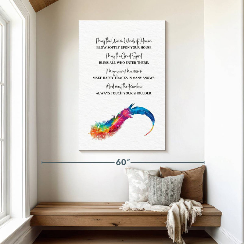 Tergel Feather Prayer, 48" H x 32" W