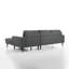 Canapé modulaire en tissu 2 pièces Loseff Pointer, gris