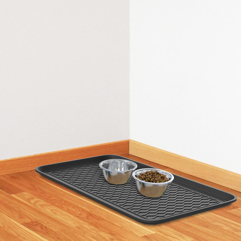 Medium Black Polypropylene Outdoor Boot Tray Set