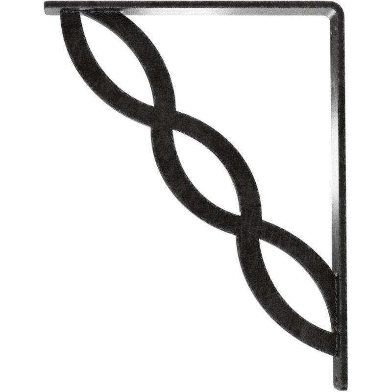 Support en fer forgé, Étain antique, H 10 po x l 1,5 po x P 7,5 po