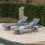 Ensemble de 2 chaises longues en osier