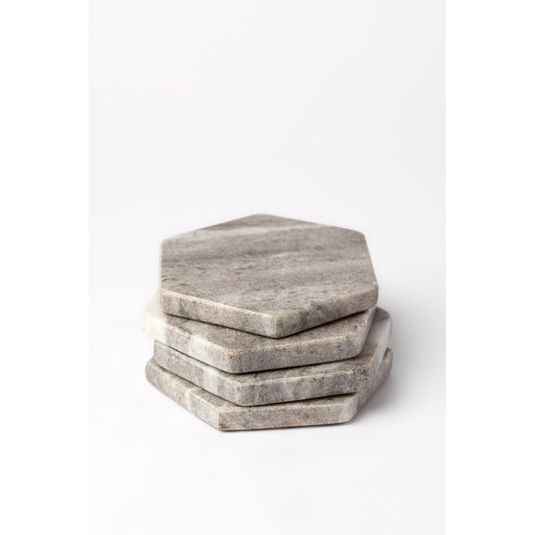 Marble 1 Piece Coaster (Set of 2) Mercury Row®