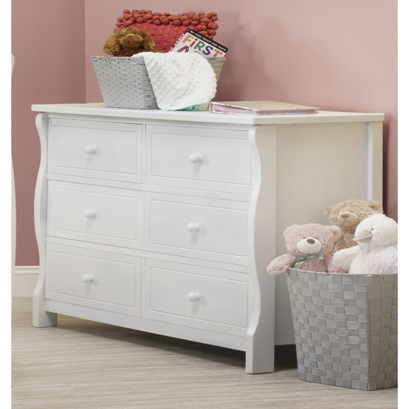 Tuscany Kids 6 - Drawer Dresser, White