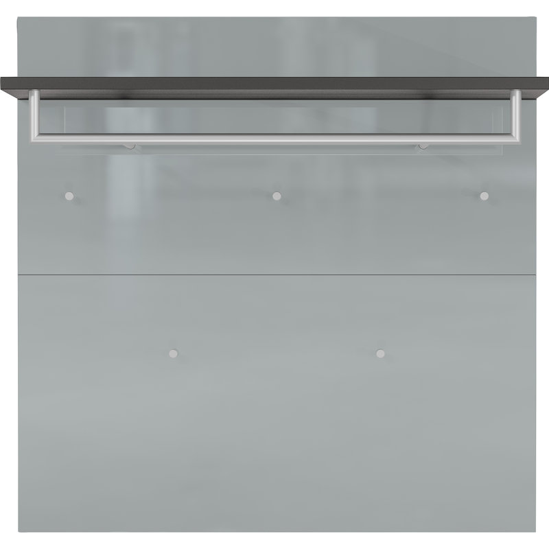 Genova Glass 1 - Hook Wall Mounted Coat Rack, Silver