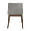 Chaise d'appoint rembourrée grise / noyer Atiba