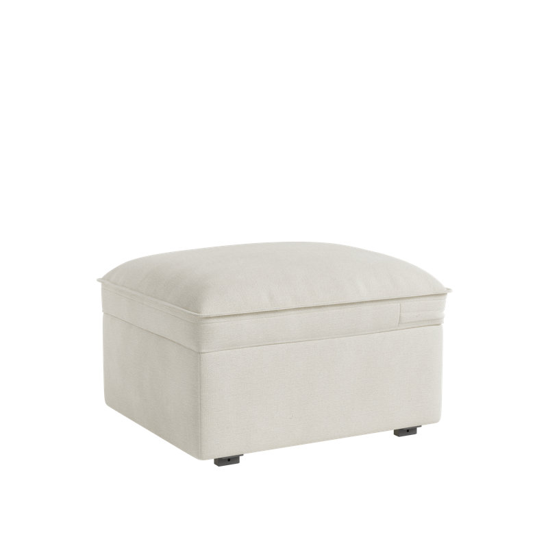 Repose-pieds modulaire inclinable, blanc cassé, Blanc