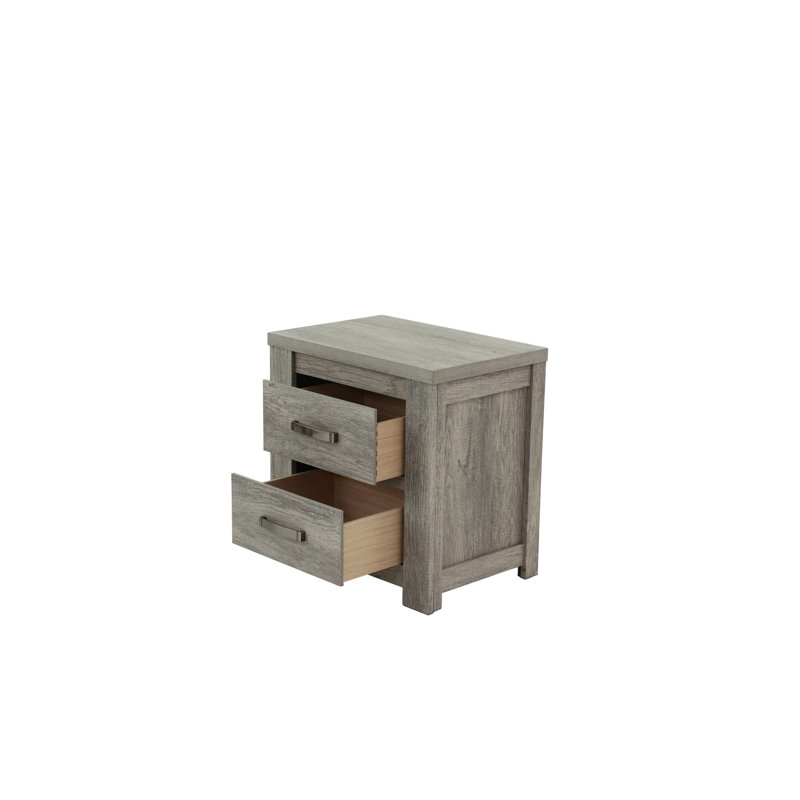 Table de chevet rustique 2 tiroirs
