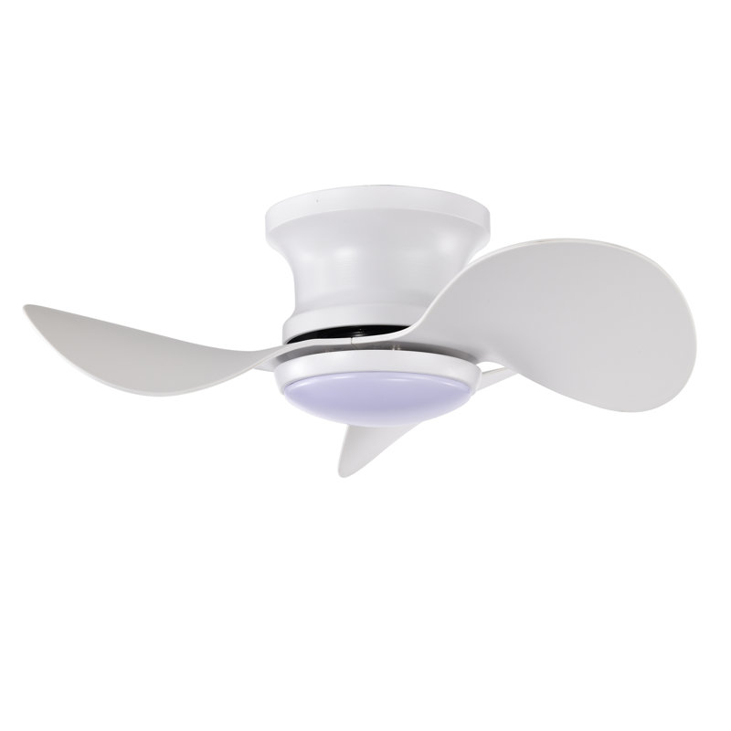 Ventilateur de plafond lumineux blanc Niamh