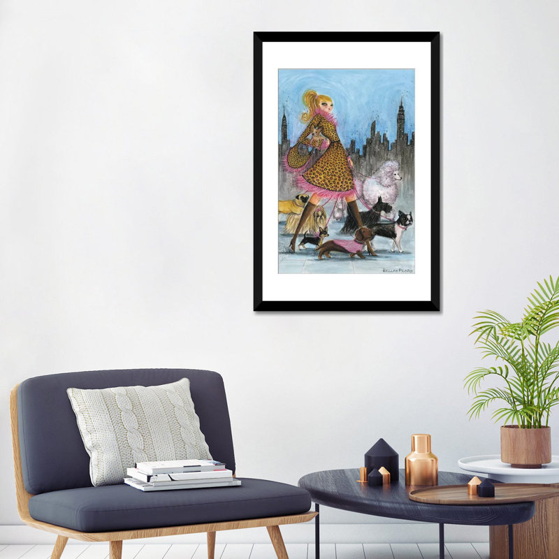 Reproduction de peinture sur toile, H 24 po x l 16 po x P 1 po, Papier beaux-arts encadré noir, Blanc