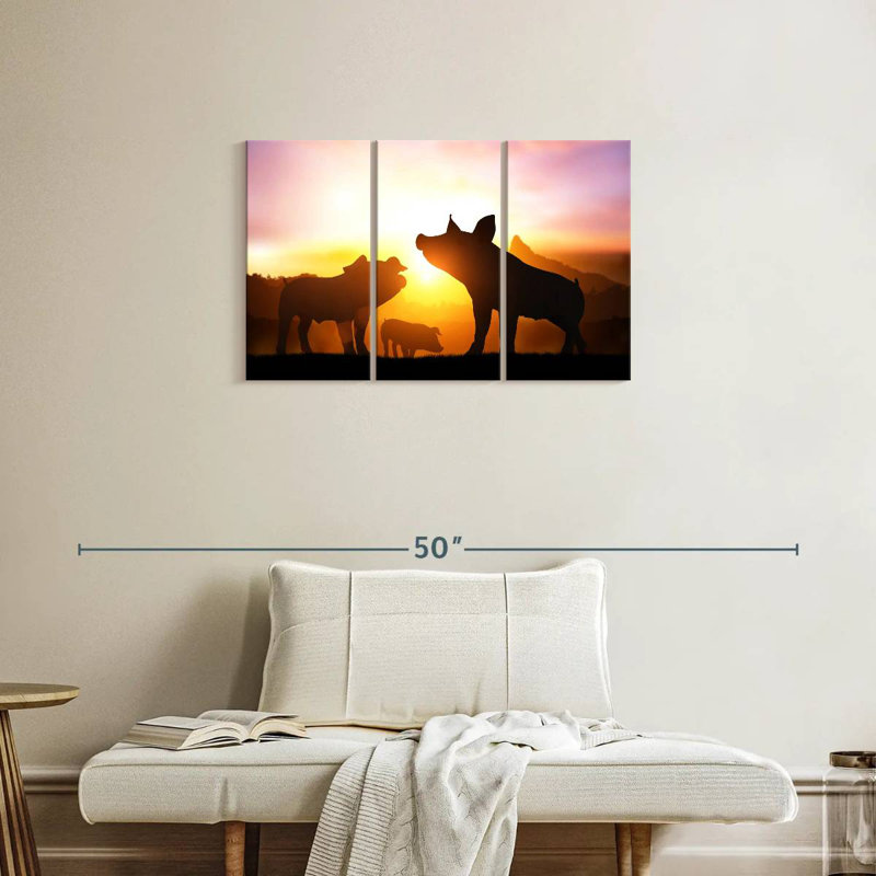 Brampt Pig Silhouettes, 20" H x 33" W