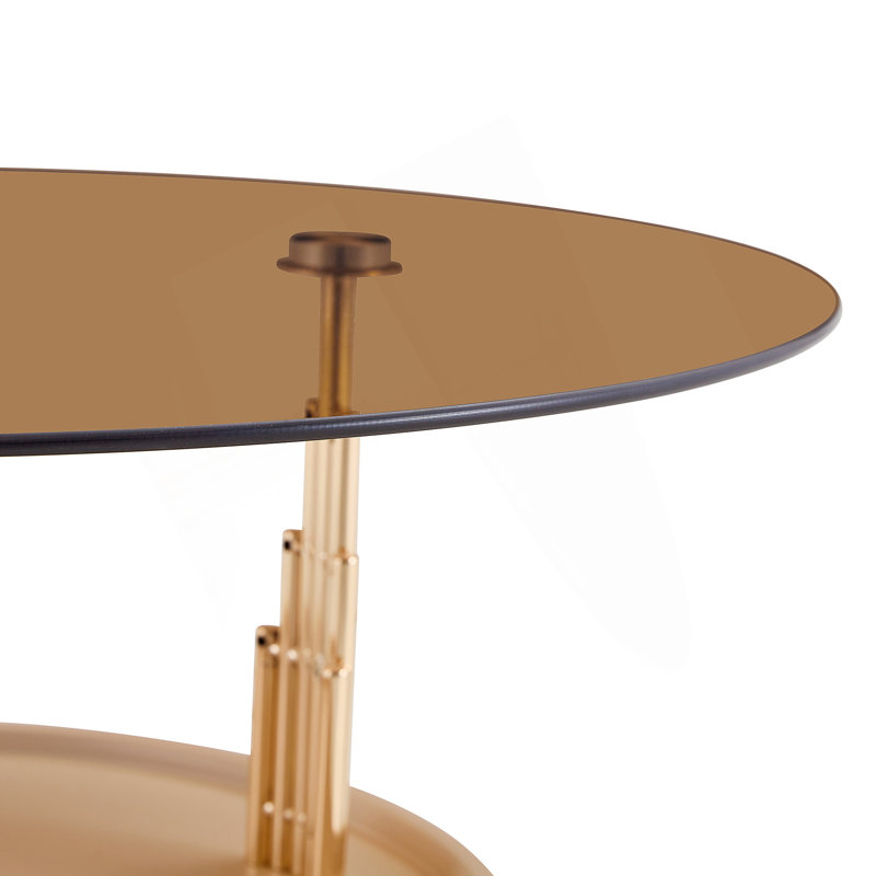 ensemble de tables basses gigognes, Brown / Gold