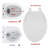 Soft Close Commercial Toilet Seat with Built-in Toddler Potty Training - Durable White PP, Easy Clean, Fits 19" Elongated Toilets, Commercial Grade, Sub-Cover, All White