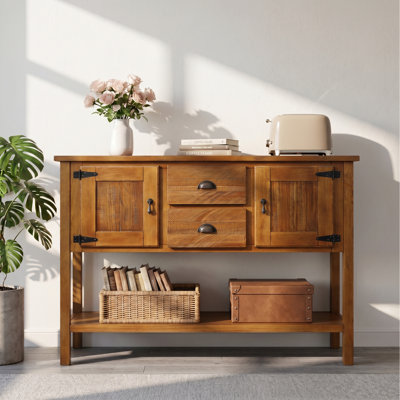 Buffet 46 po avec 2 tiroirs de rangement Farmhouse