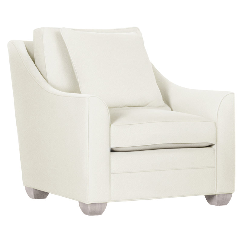 Chaise 37,5 po Nicholas, Peau de mouton Kempsey, Gris tourterelle