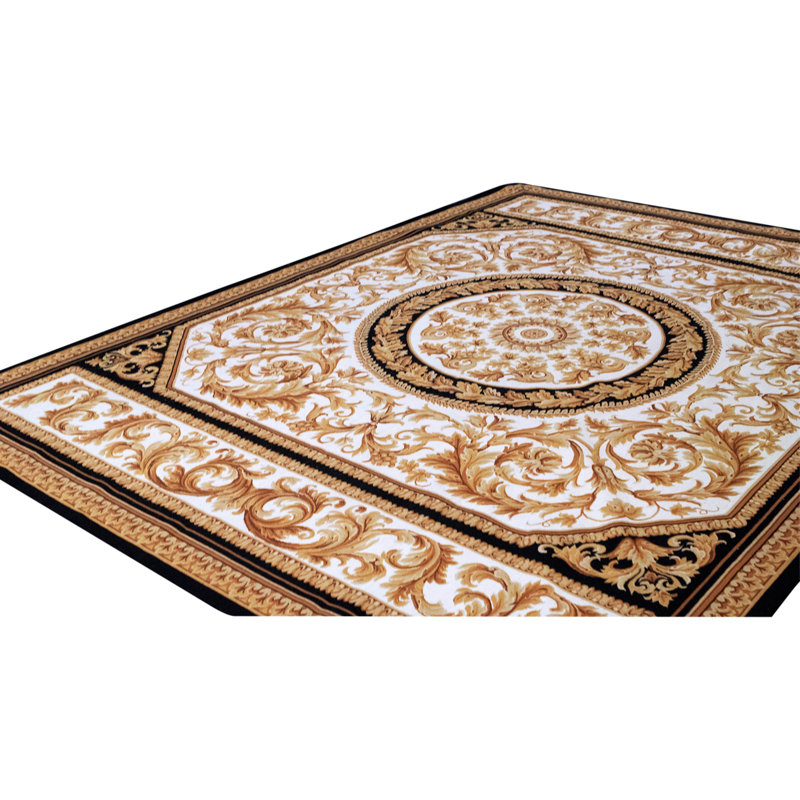 Hand Knotted Wool Area Rug in Multi