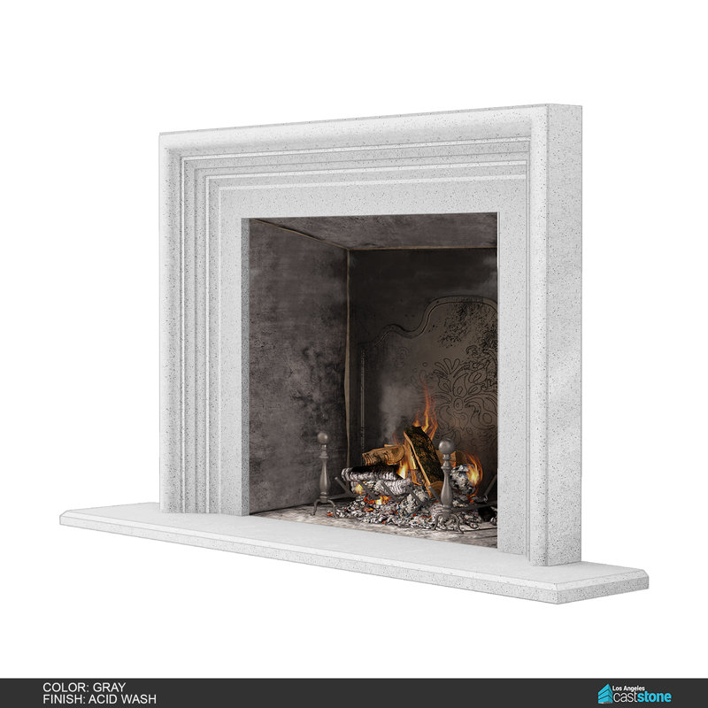 Oslo Fireplace Surround, Acid Wash Gray