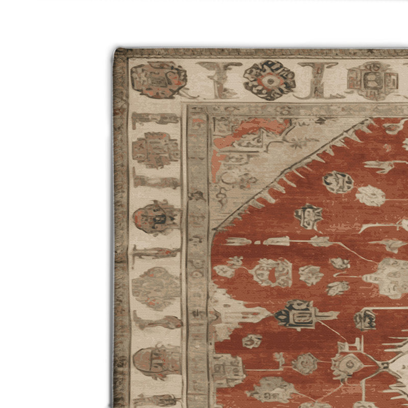 Overdyed Beige Indoor and Outdoor Area Rug, Rectangle 2' x 3'