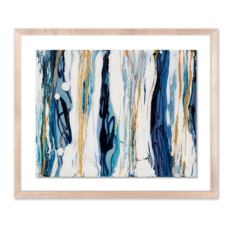 Vertical Stripes Print by Kim Whiteside, Natural, 32" H x 40" W x 2.5" D