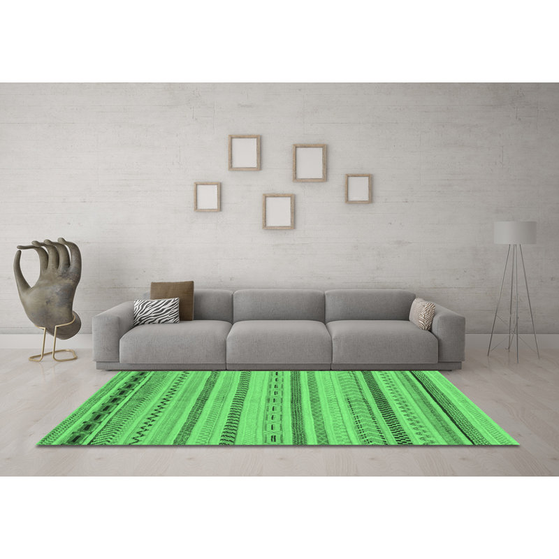 Ketina Washable Geometric Indoor Rug, Round 3'