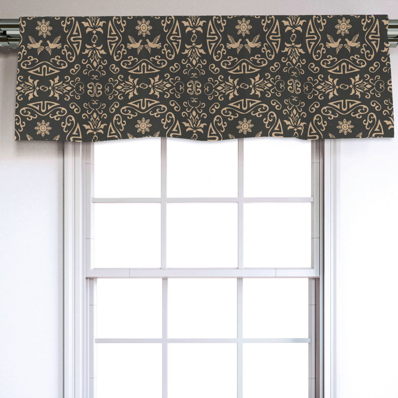Sateen Ikat Ruffled Window Valance