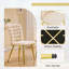 Chaise de salle à manger et de coiffeuse peu encombrante avec structure en métal doré-586155816